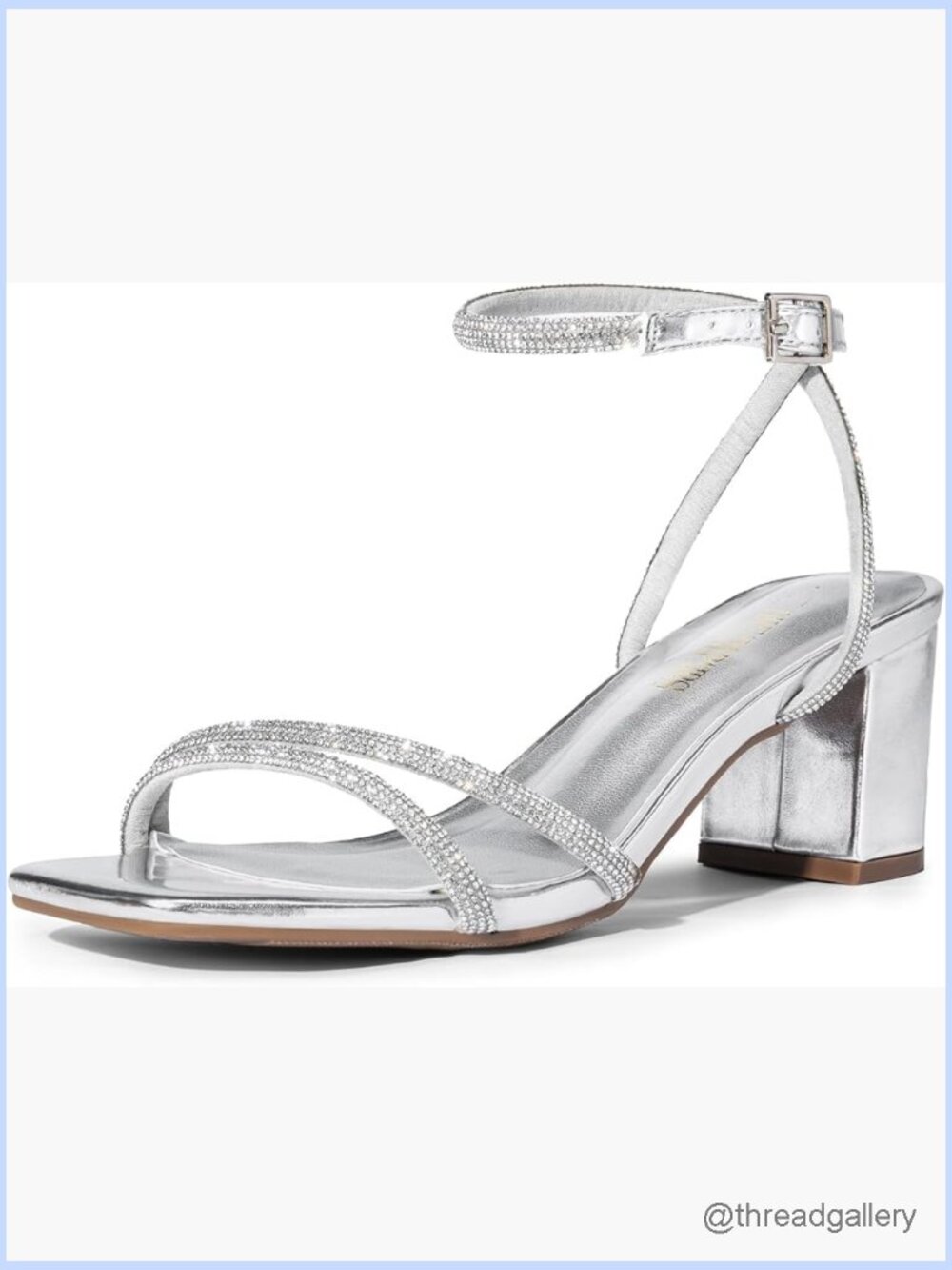 Chunky Strappy Heels Square Open Toe Ankle Buckle Low Heels Sandals Daily